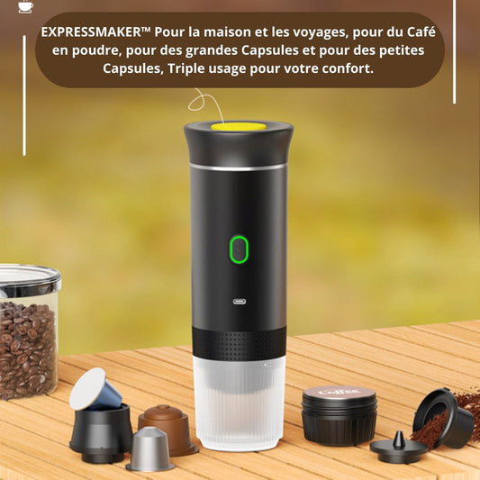 Machine à café expresso portable électrique sans fil pour voiture et maison | EXPRESSMAKER™