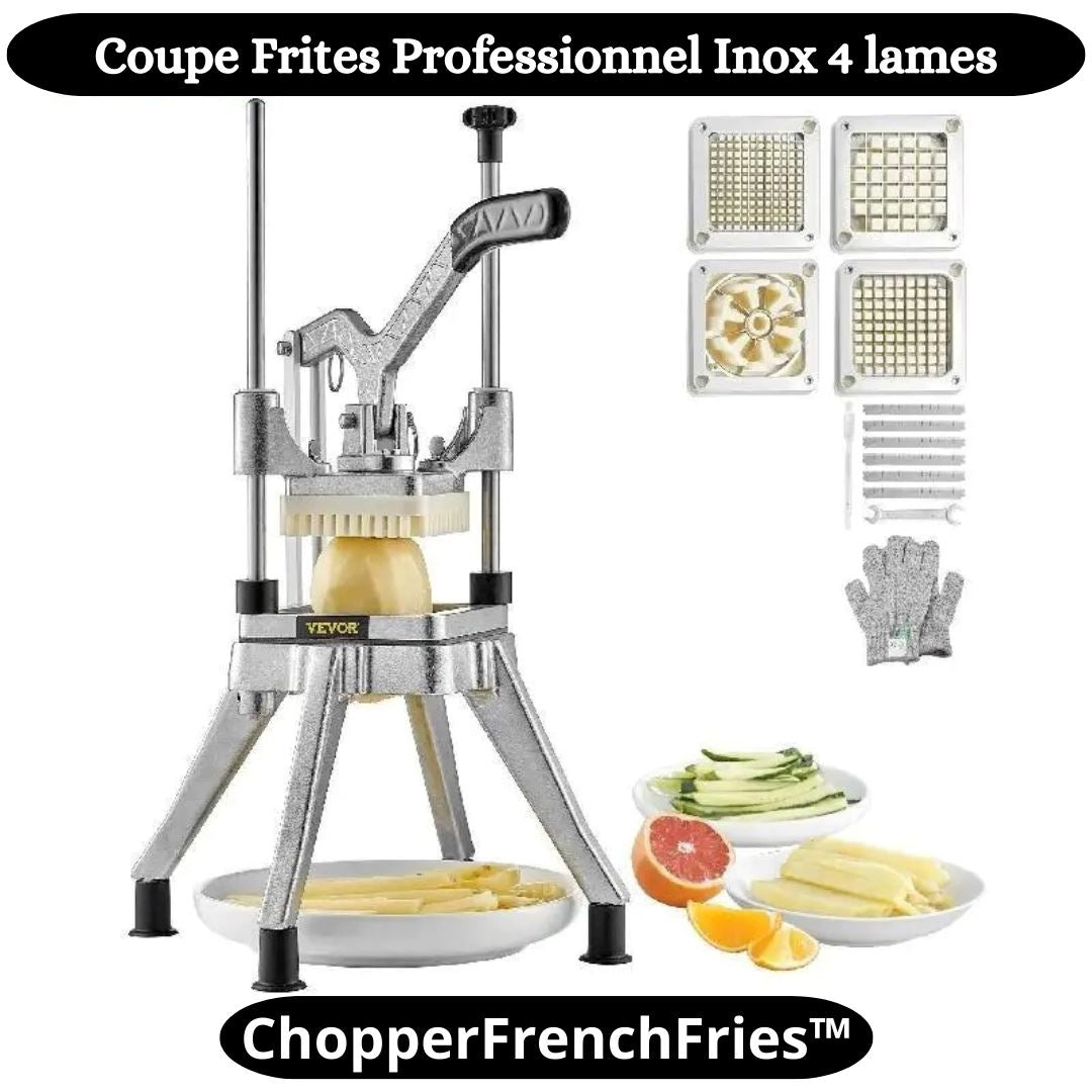 Coupe Frites Professionnel Inox 4 lames | ChopperFrenchFries™