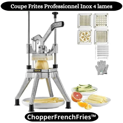 Coupe Frites Professionnel Inox 4 lames | ChopperFrenchFries™