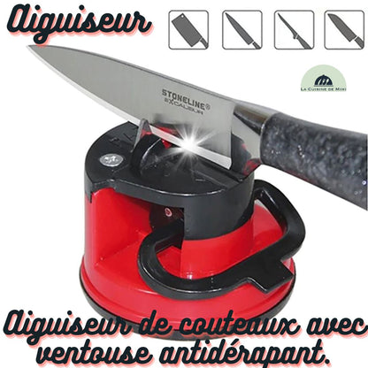 AIGCOUT™⎮Aiguiseur de couteaux avec ventouse raccourcie.