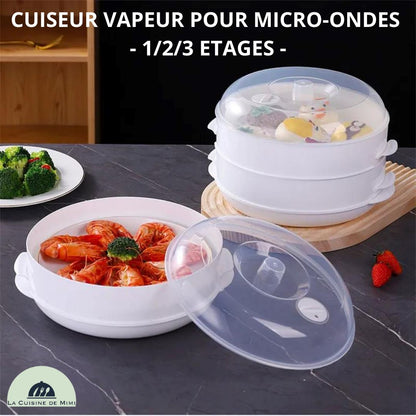 CUISEUR VAPEUR POUR MICRO-ONDES - 1/2/3 ETAGES -