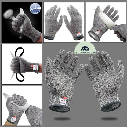 Gants de sécurité anti coupure haute résistance HPPE