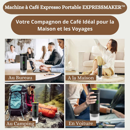 Machine à café expresso portable électrique sans fil pour voiture et maison | EXPRESSMAKER™