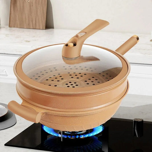 WOK ACIER TERRE CUITE ANTIADHESIF | STEELWOK TERRACOTTA™