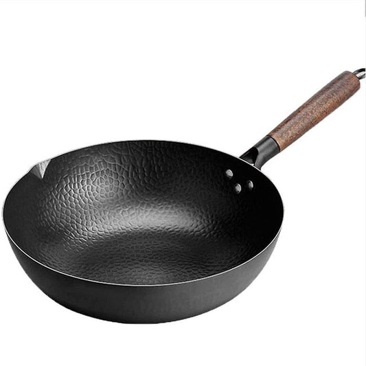 Woks fer 32 cm à fond plat pour cuisinières élect. à induction et à gaz